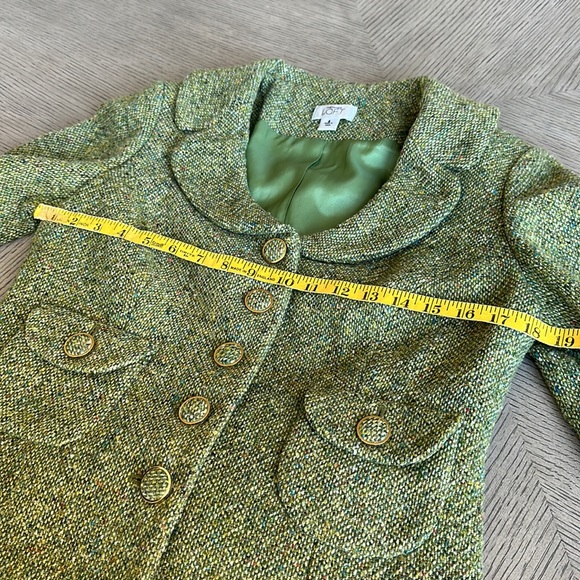 LOFT - Vintage Green Tweed Jacket - SZ 6 - Picture 5 of 11